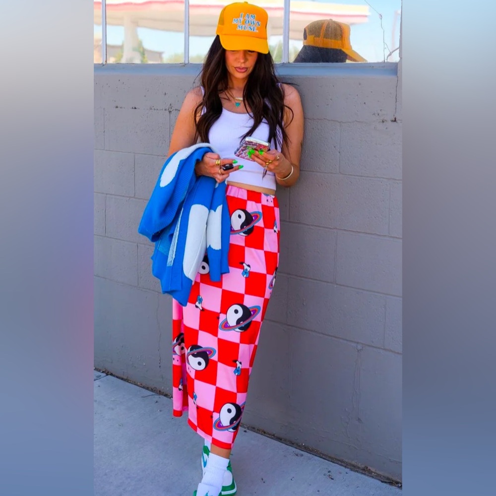 Dressed in LALA Red and White Checkered Skirt